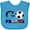 Turquoise, variant on Inktastic Go, France Soccer, Football Boys or Girls Baby Bib