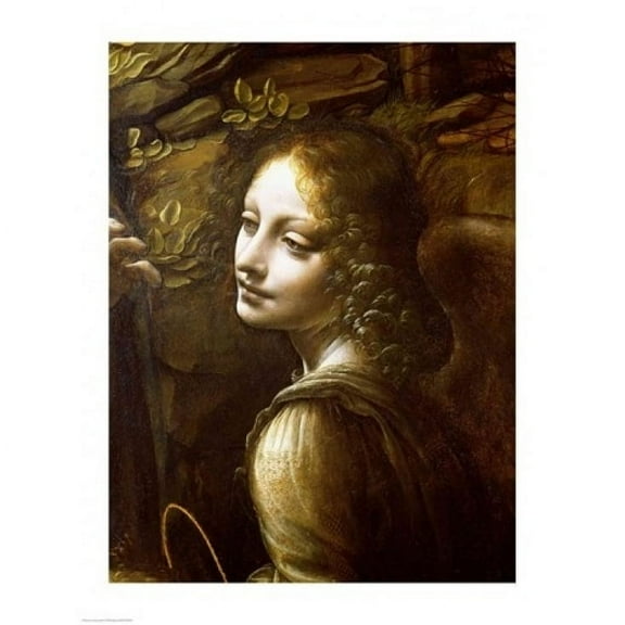 Detail of the Angel, from The Virgin of the Rocks Poster Print by Leonardo Da Vinci (18 x 24)