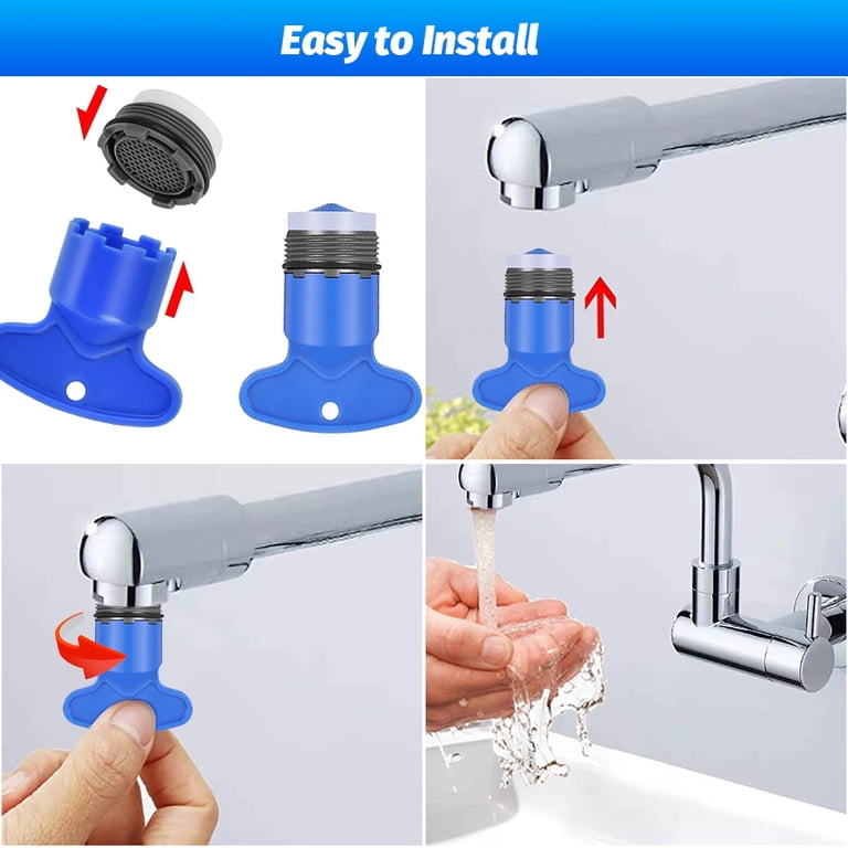 6-Pack Faucet Aerator Inserts – ABS Plastic Replacement Parts, 0.82 Inch Diameter, For M22 & M24 Kitchen And Bathroom Faucets