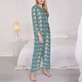 thumbnail image 3 of Yiaed anchovy Print Pajamas Women's Long Sleeve Sleepwear Soft Button Down Loungewear Pjs Lounge Set Nightwear Womens Pajama Pants-X-Large, 3 of 7