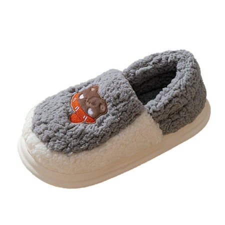 

QYZEU Mens Slippers Sizewide House Shoes for Men Slippers Men Slippers Autumn And Winter Indoor And Outdoor Fashionable Plush Warm Non Slip Comfortable Thick Heel Flat Slip On