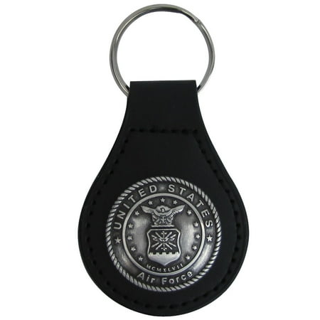 Leather Keychain Ring - US Air Force Seal Leather Car Keyfob Truck Key Ring Chain Fob Keyring USAF Gift