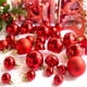 thumbnail image 3 of Paquete de 30 bolas de árbol de Navidad, colgantes navideños, 1.2 / 1.6 / 2.3 pulgadas, manualidades, plástico, chimenea, bricolaje, ventana, puerta, suministros, rojo sidaley HA009414-03B, 3 of 6