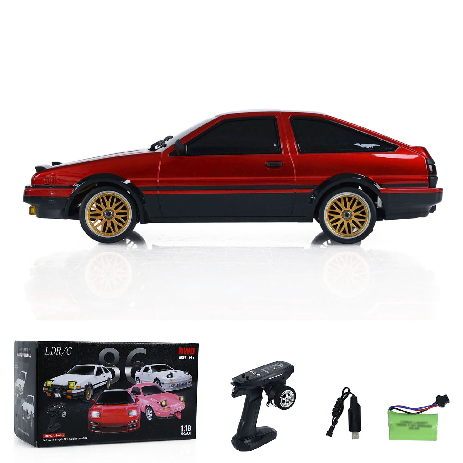 1/18 RC Drift Racing Car RWD LDRC LD1801 AE86 Wireless Control Vehicle Gyroscope