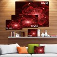 thumbnail image 2 of Designart - Fractal Flower Clear Red Digital Art - Floral Canvas Art Print, 2 of 2
