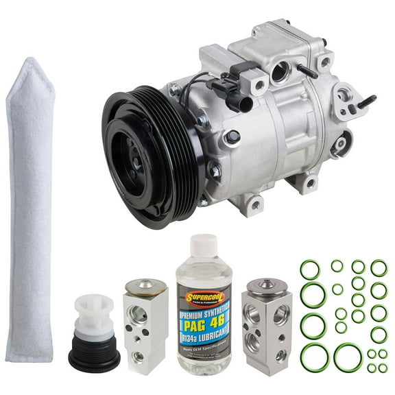 For Hyundai Santa Fe 2007 2008 2009 OEM AC Compressor w/ A/C Repair Kit - BuyAutoParts