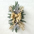 thumbnail image 2 of Chmadoxn 1pc Garland Stairs Front Door Decoration Christmas, Garland Decoration Front Door Stairs Decor Cordless Decorations And Pendants For All Seasons (Gold) Xmas Tree Ornaments, 2 of 9