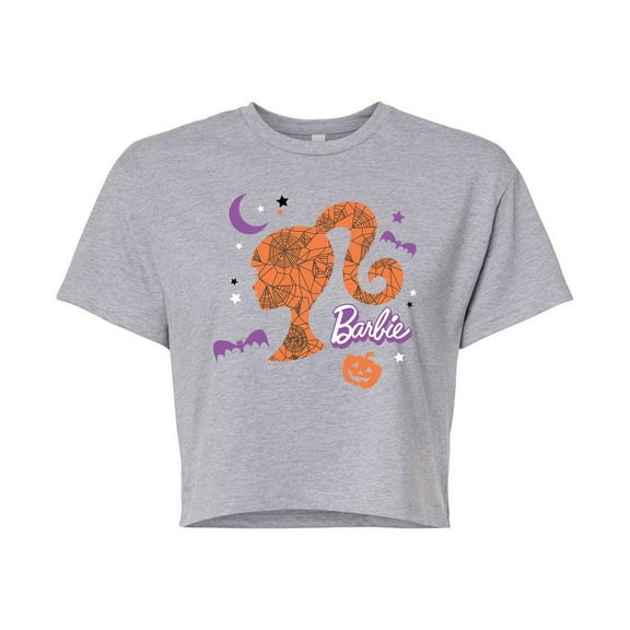 Barbie - Witchy Logo - Juniors Cropped Cotton Blend T-Shirt