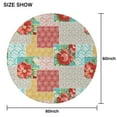 thumbnail image 6 of Pioneer Flower Floral Print Pattern Round Tablecloth 60"x60",Wrinkle Wipeable Table Cloth for Kitchen Dining Room Picnic Patio Party, 6 of 6