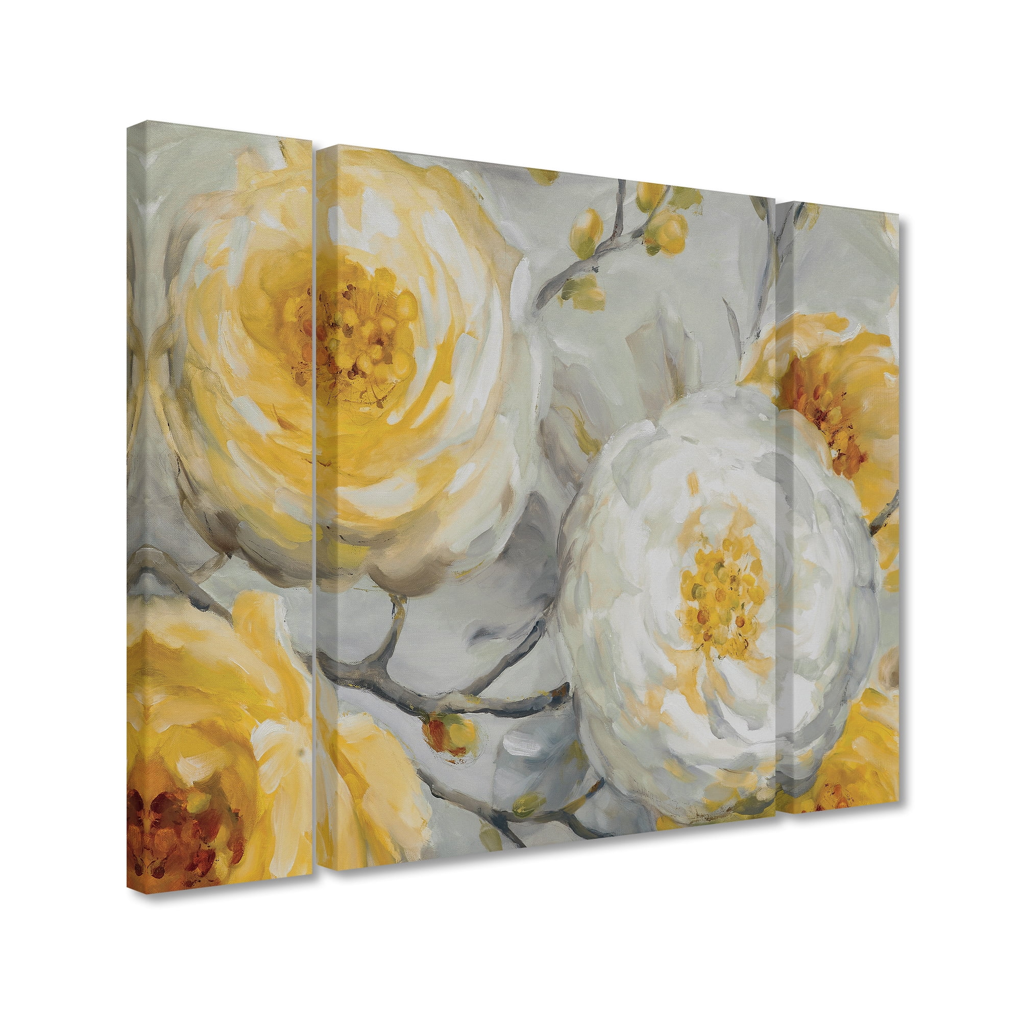Trademark Fine Art "Sunshine" Canvas Art by Lisa Audit Three Panel Set