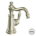 thumbnail image 3 of Moen S42107NL Weymouth Single Handle Monoblock Bathroom Sink Faucet in Polished Nickel, 3 of 7