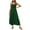 Dark Green, variant on AOOCHASLIY Sun Dresses for Women Beach Bohemian Spaghetti Strap Smocked Tiered Long Beach Sun Dresses Sleeveless Solid Maxi Dress