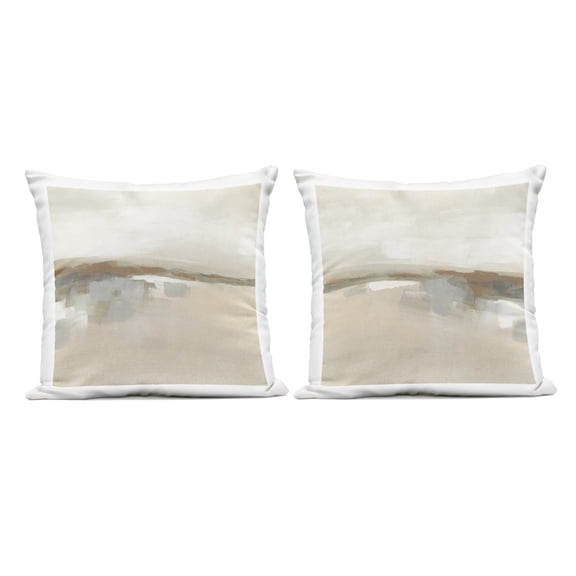 Stupell Industries Earthy Landscape Impressions Design by June Erica Vess Outdoor Printed Pillow (Set of 2)