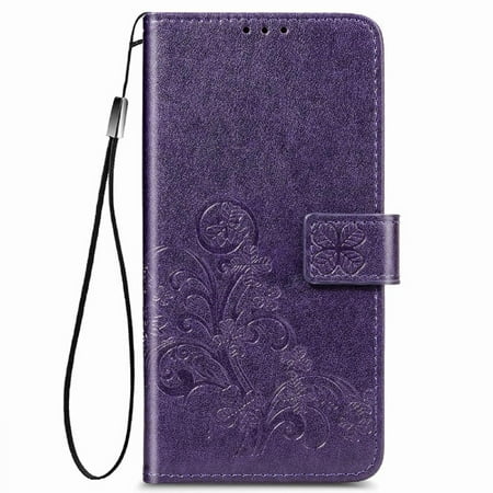 

Case for OnePlus Nord N100 Short Strap Exquisite Business Four Leaf Clover Flip Cover Leather Case