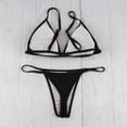 thumbnail image 4 of Gibobby Conjunto de bikini para mujer Piezas Mujeres Acolchado Dos Sujetador Tanga Traje de baño Bikini Tanga Traje de baño Traje de baño Trajes de baño (Negro,M), 4 of 4