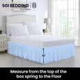 thumbnail image 3 of SGI bedding 18 inch Drop Wraparound Bed Skirt Queen Size - No Lifting Required, Adjustable Easy Fit Elastic Strap, Classic Gathered Styling Dust Ruffle, Fade Resistant -Light Blue, 3 of 7