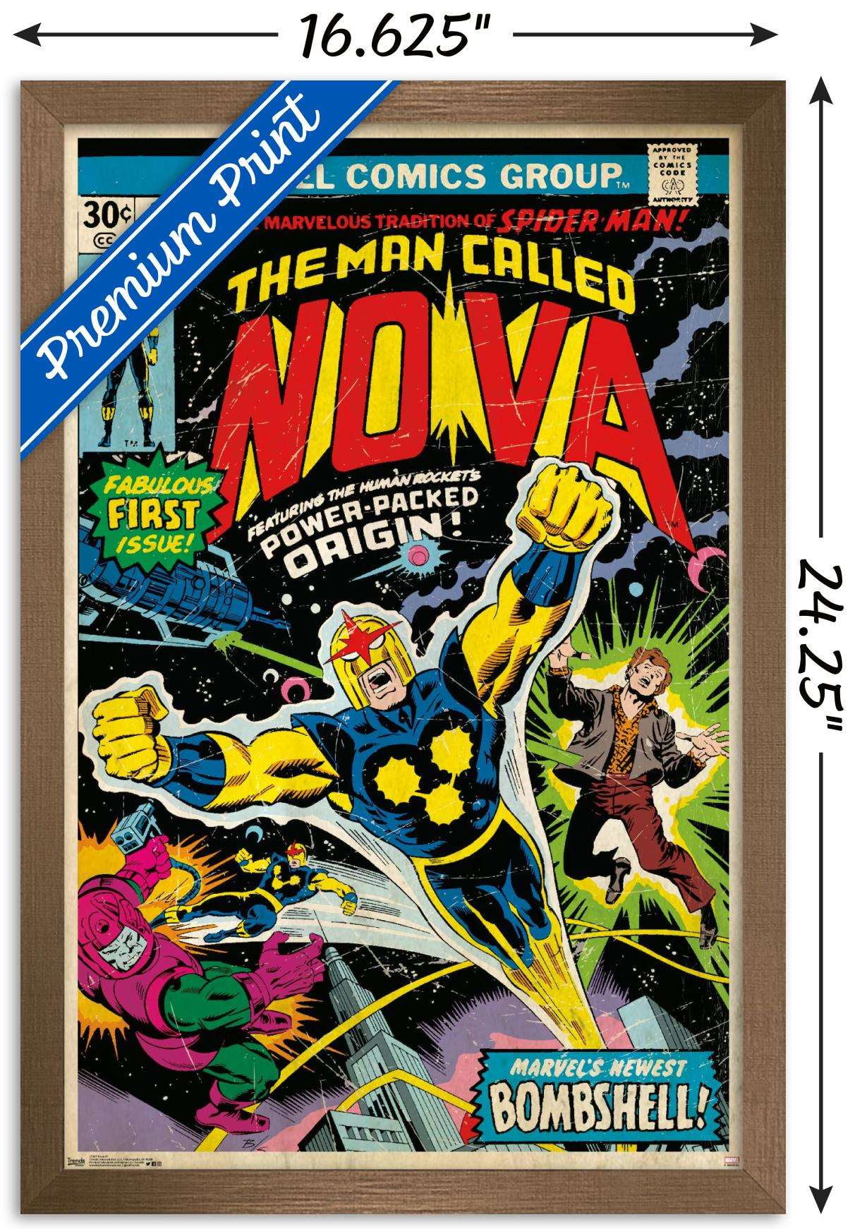 Marvel Comics - Nova - Cover #1 Wall Poster, 14.725" x 22.375", Framed