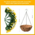 thumbnail image 2 of Artificial Flower with 12" Hanging Basket for Outdoor Decor Fake Silk Dasiy UV Resistant Arrangements in Pot Planter Spring Summer Decor for Indoor Porch Garden Yard(Yellow White), 2 of 6