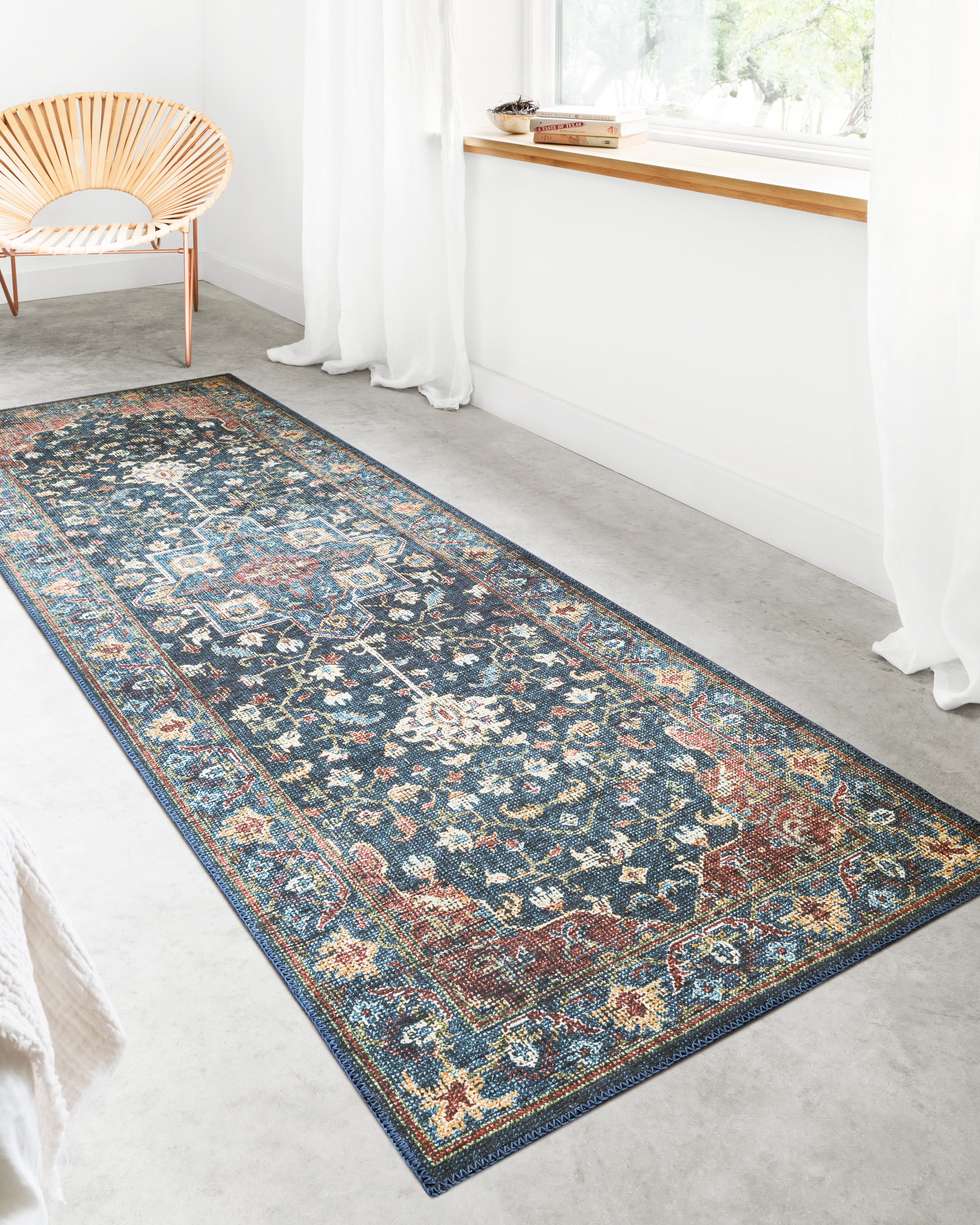 Loloi Skye Denim / Brick 8'-0" x 8'-0" Round Area Rug