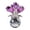 Purple#006, variant on Crystal Rose Flower Figurine, Glass Flower Bouquet Gifts for Women Girlfriend Wife, Handmade Crystal Flower Collectible Home Table Decor ​for Christmas Day Wedding Anniversary (Multicolor)