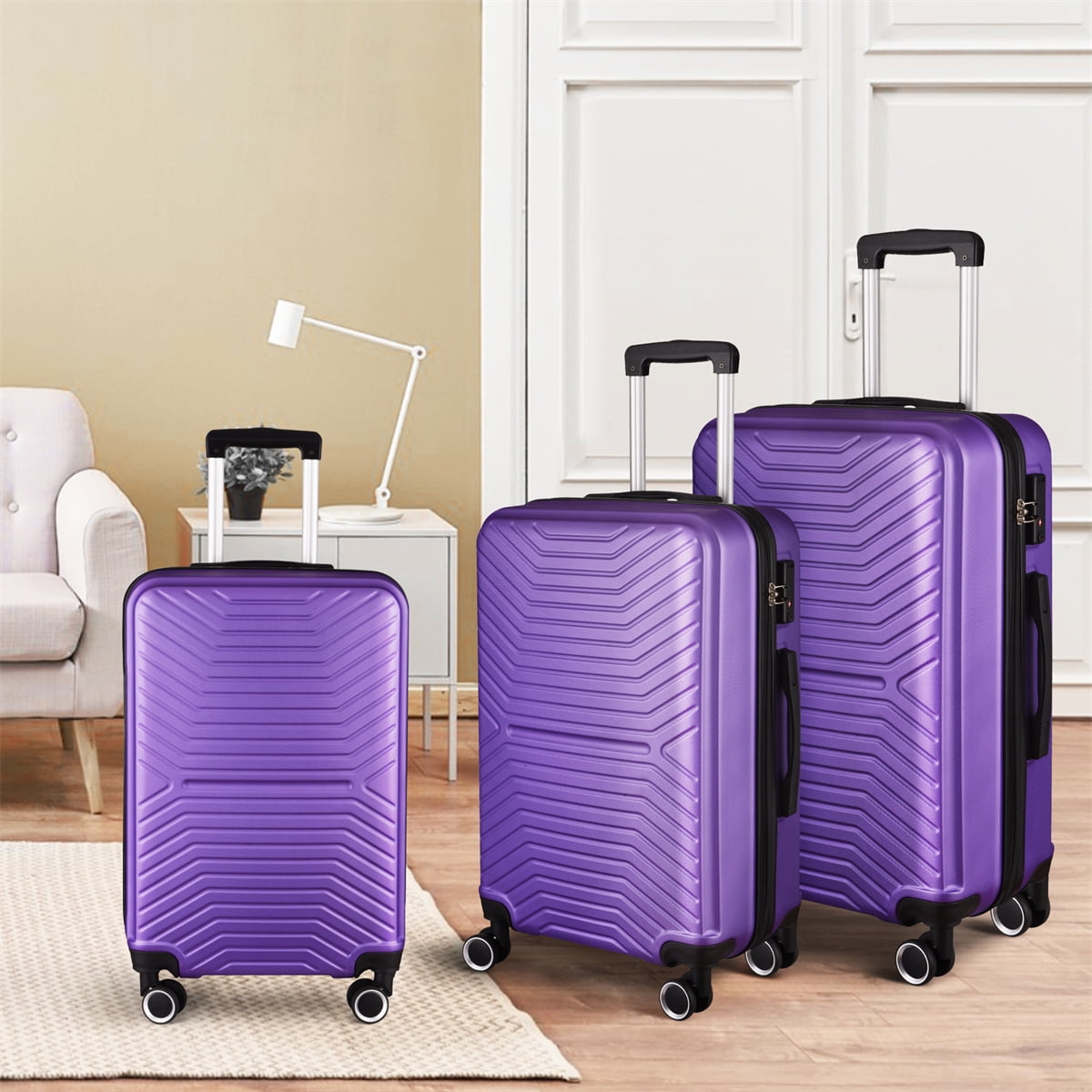 Luggage Sets with Expandable ABS Hardshell, 3pcs Clearance Luggage