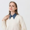 thumbnail image 7 of Zhengup Fake Collar Detachable Dickey Collar Blouse Half Shirts Peter Pan Lapel Shirt Collar Faux False Collar for Women Girls, 7 of 7