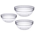 thumbnail image 4 of 3Pcs Fruit Bowls Household Salad Bowls Multipurpose Tableware (Transparent), 4 of 9