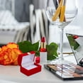 thumbnail image 2 of LABSERRON 1Pack Earring Storage Red Flocking Clamshell Box for Women 2.4x2.2x1.6in, 2 of 8