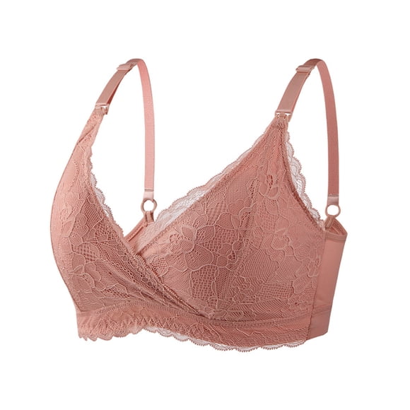 1 Pack / 2 Pack Women's Lace Nursing Bra, Seamless Wire Free Maternity Bra, Sleeping Bra, Breastfeeding Bra, 2 Color, 5 Sizes