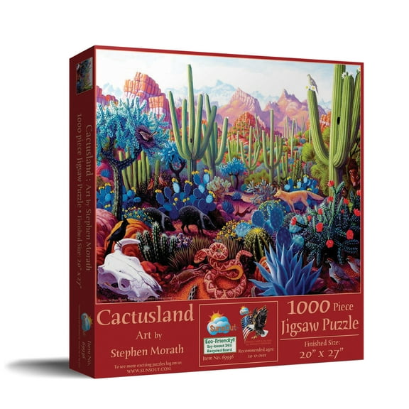 SUNSOUT INC - Cactusland - 1000 pc Jigsaw Puzzle by Artist: Stephen Morath - Finished Size 20" x 27" - MPN# 69936