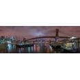 thumbnail image 2 of Frank, Assaf 14x7 White Modern Wood Framed Museum Art Print Titled - Brooklyn bridge over East river, New York, 2 of 4