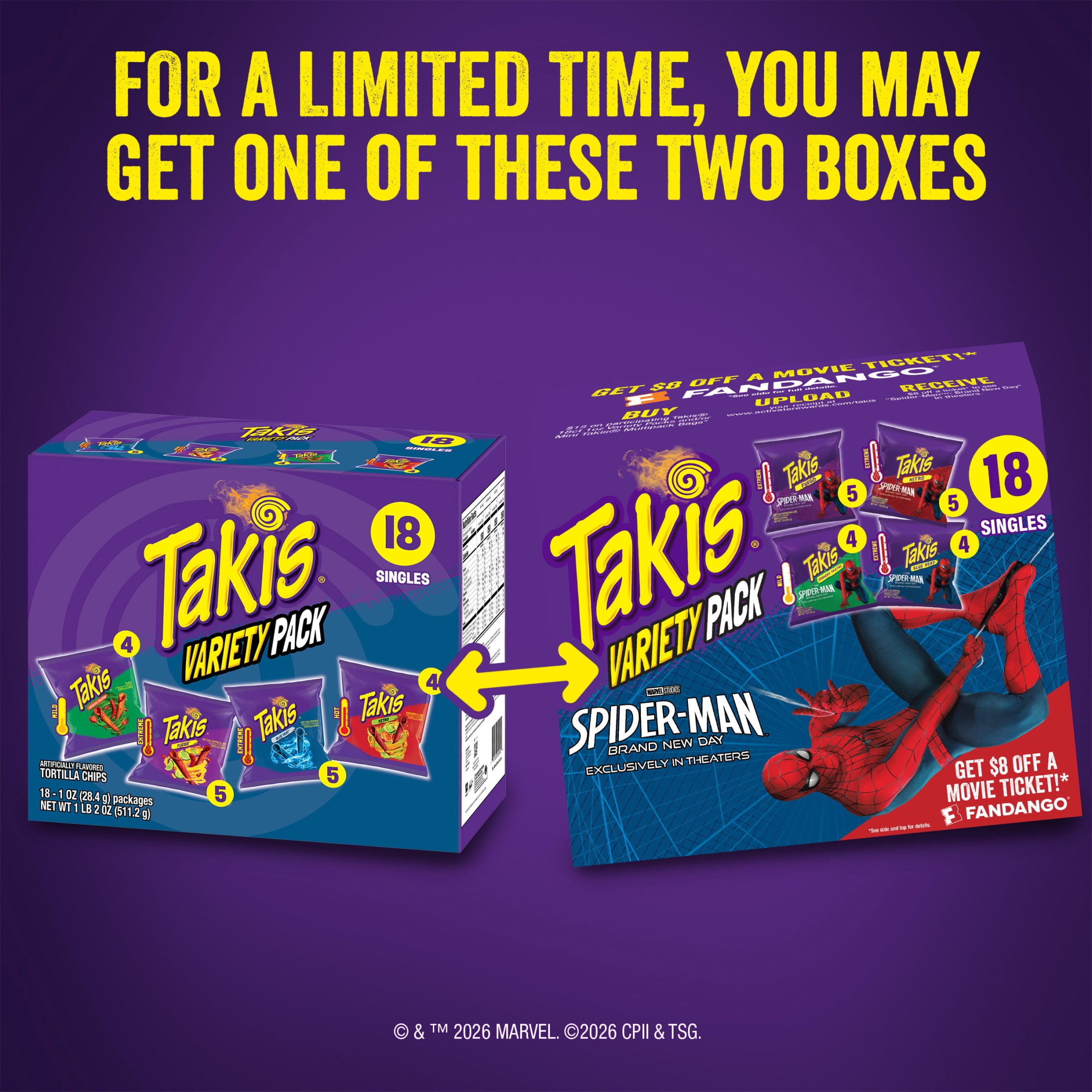 Takis 18 pc / 1 oz Variety Pack, Assorted Rolled Tortilla Chips