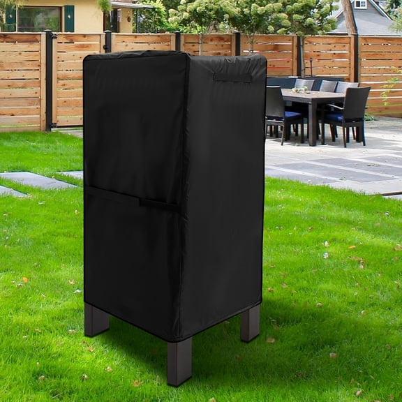 30 Inch Electric Smoker Cover Waterproof Vertical Smoker BBQ Grill Cover with Handle Adjustable Straps Windproof Protector for Outdoor