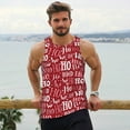thumbnail image 4 of Wukai Ho Funny Christmas Print Men’s Workout Tank Top Sleeveless Muscle T shirt Gym Running Fitness Tank Top-Small, 4 of 7