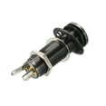 thumbnail image 1 of Conector de entrada y salida de cilindro mono estéreo de 1/4" para guitarra eléctrica y bajo, color negro ligero, 1 of 5