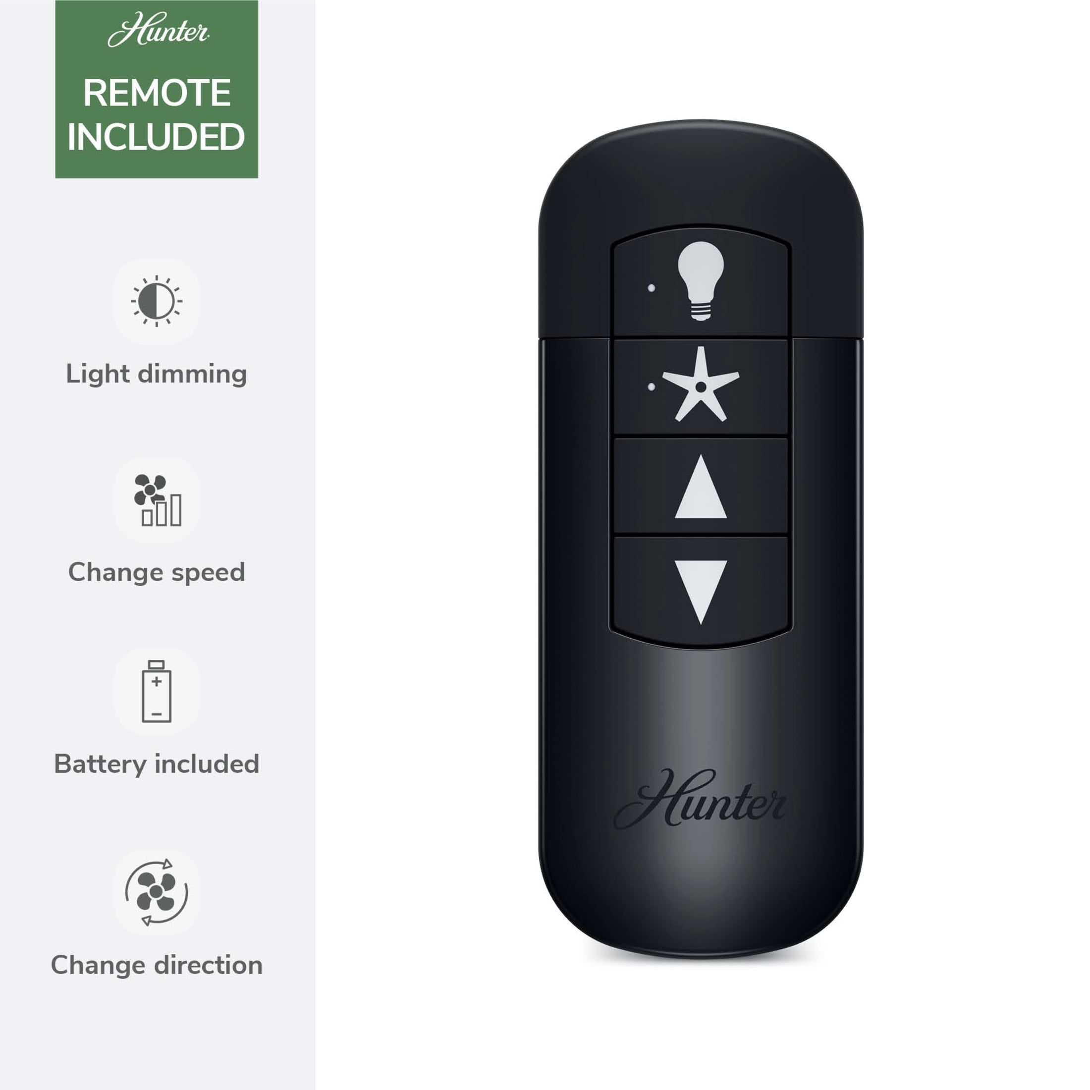 Hunter - Georgetown Indoor Ceiling Fan With Light, Remote, 52-inch, Brushed Nickel, Modern-style, 6-speed DC Motor, Quick Installation, Energy Star, 52785