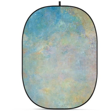 Glow CBA-PA0007 5x6.5' Fabric Collapsible Backdrop, Abstract Painting