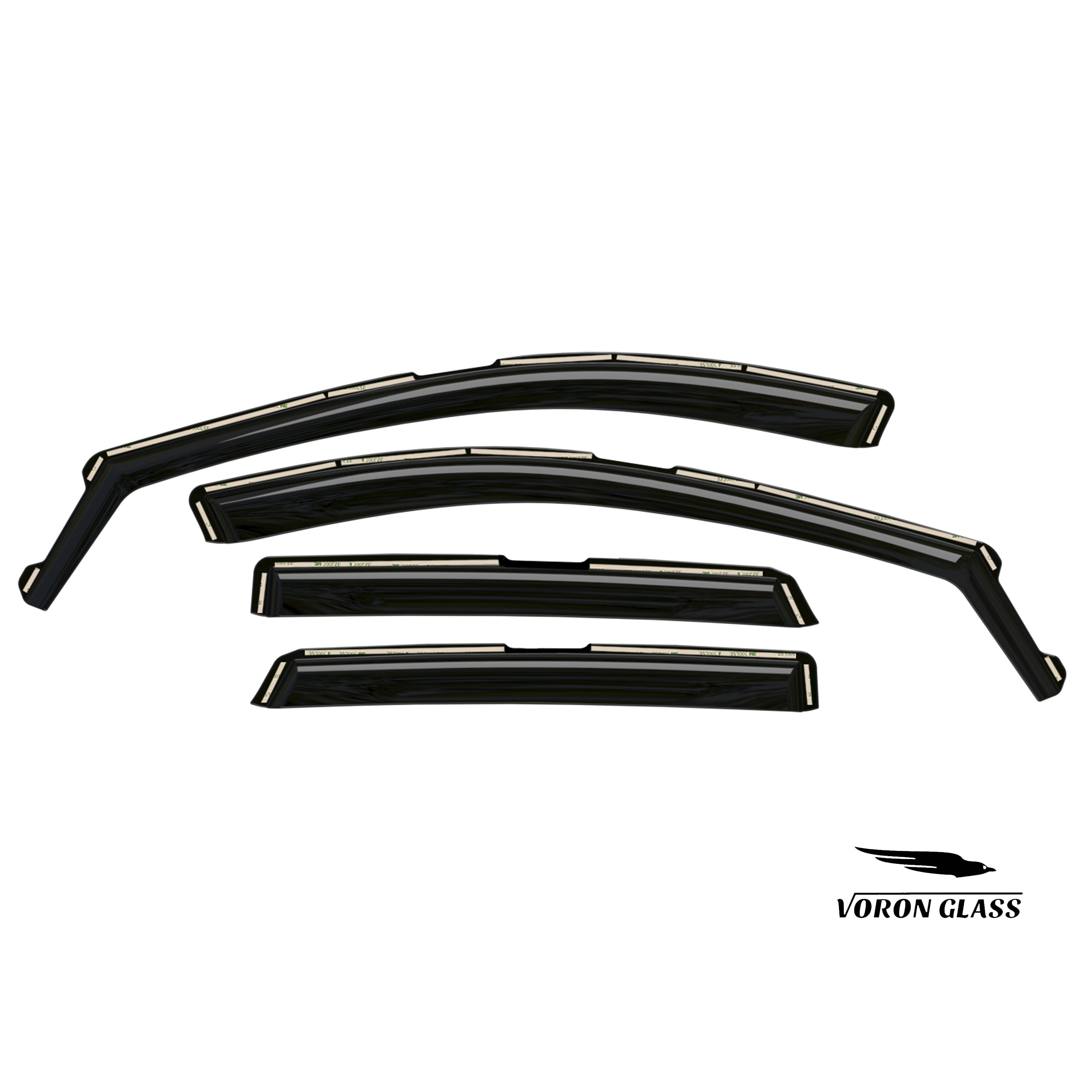 Voron Glass In-Channel Extra Durable Rain Guards for Ford Escape 2020-2026, Window Deflectors, Vent Window Visors, 4 Pieces - 200439