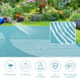thumbnail image 6 of Yesurprise 320Gsm USA Outdoor Carpet, 6x9ft (183x274cm) Half Circle, Light Blue/White, Xxy-Modern Design, PP Tube Plastic Woven, 6 of 8
