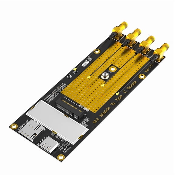 M.2(M.2) 3G/4G/5G Module to Type C /USB 3.0 Adapter with NANO SIM Card Slot for RM500Q/RM500U /GM800/ SIM8200 Module