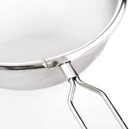 Stainless Steel Kitchen Fine Strainer Tea Mesh spots dog collar; Juice Egg Filter with Long Handle and Hooks - image 1 of 7