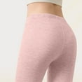 thumbnail image 5 of MOJOGO Women's Warm Leggings Long Solid Base Layers High Waist Johns Stretch Seamless Underwears Pink M, 5 of 5