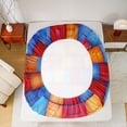 thumbnail image 5 of Castle Fairy Teens Vintage Colorful Checkered Bed Sheets,Geometric Grid King Sheets, 5 of 7