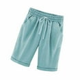thumbnail image 4 of Short Pants Elastic Waistband Loose Shorts Woman Summer Outfits, Light Green, 8XL, 4 of 6