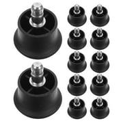 12 Pcs Furniture Mat Floor Fixed Pad Feet Protectors Office Chair Parts Plug-in Wheels Casters