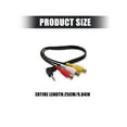 thumbnail image 3 of Right Angle 3.5mm to 3RCA Audios Cable 1/8inch TRRS Male to 3RCA Female Cord for Home Theater Devices and Screens, 3 of 11
