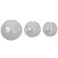 thumbnail image 3 of BalsaCircle 3 Silver Hanging Lanterns Decorative Round Shimmer Sequin Fabric  for Weddings Parties Events Receptions Home Decorations, 3 of 8