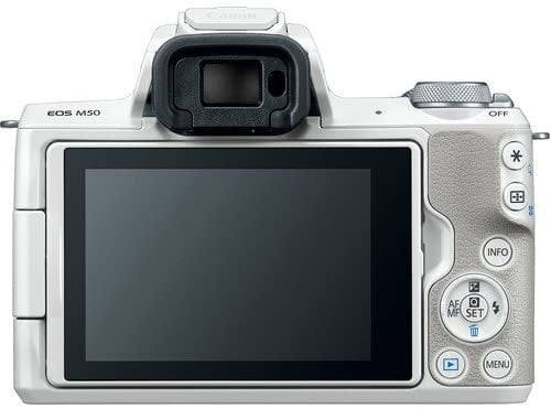 Canon EOS M50 Mirrorless Digital Camera (Silver) and 15-45mm STM 
