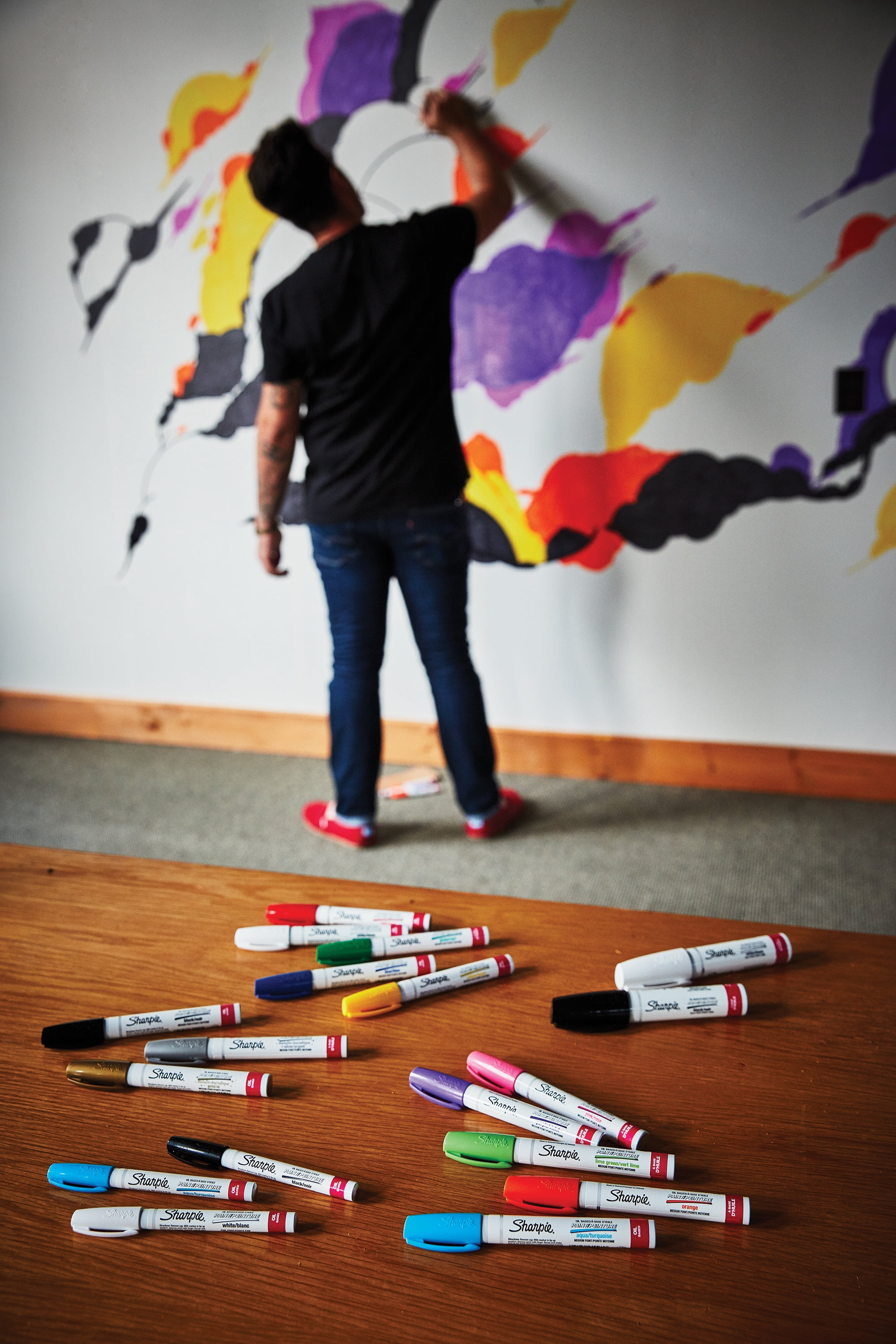 Sharpie Oil-Based Paint Markers, Fine Point, Bright Colors, 5 Count