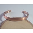thumbnail image 5 of 2 Pack Matte Pure Copper Magnetic Bracelet Solid Copper Dome Cuff Bangle by MDream, 5 of 8